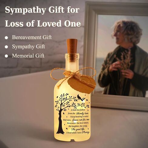 Sympathy Gifts for Loss of Loved One, In Memory of Loved One, Bereavement Condolences Gift for Loss, Sympathy Decorative Bottle Jar Lighting in Saudi Arabia