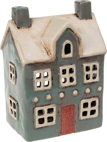 Village Pottery Traditional House Grey Tealight in Saudi Arabia