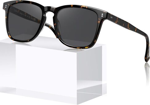 CARFIA Acetate Polarized Sunglasses for Men Classic Retro Style CA5402 | Anti-Glare, Handmade Acetate, Hypoallergenic and Non-fading, UV Protection, Perfect for driving, beach, golf and gifting in Kuwait