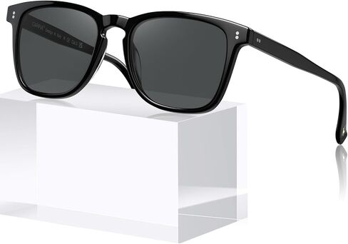 CARFIA Acetate Polarized Sunglasses for Men Classic Retro Style CA5402 | Anti-Glare, Handmade Acetate, Hypoallergenic and Non-fading, UV Protection, Perfect for driving, beach, golf and gifting in Kuwait