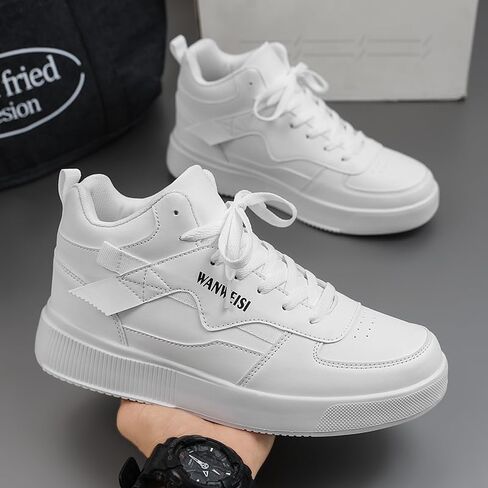 Mens Casual Fashion Sneakers Soft Comfortable Lace-Up Shoes,Tennis Shoes, Stylish Casual Sneakers for Outdoor, Casual Attire & Skateboarding,Modern Skate Shoes in Kuwait