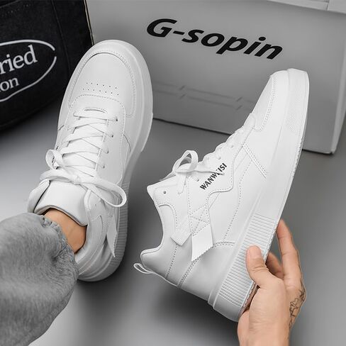 Mens Casual Fashion Sneakers Soft Comfortable Lace-Up Shoes,Tennis Shoes, Stylish Casual Sneakers for Outdoor, Casual Attire & Skateboarding,Modern Skate Shoes in Kuwait
