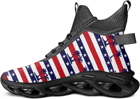 Men's Shoes High Top Blade Shoes Non Slip Athletic Sneakers for Running, Fitness in Kuwait