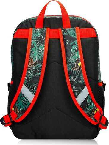 Jurassic Park Backpack with Lunch Box - Bundle with 17" Dinosaur Backpack, T-Rex Lunch Bag, Water Bottle, Stickers, More | Jurassic Park School Bag with Lunchbox Set in Kuwait