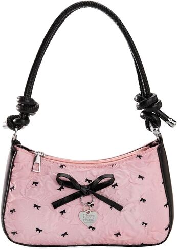Bow Purse for Women Y2K Coquette Hobo Shoulder Bag Mini Cute Handbag Trendy Casual Crossbody Purse in Saudi Arabia