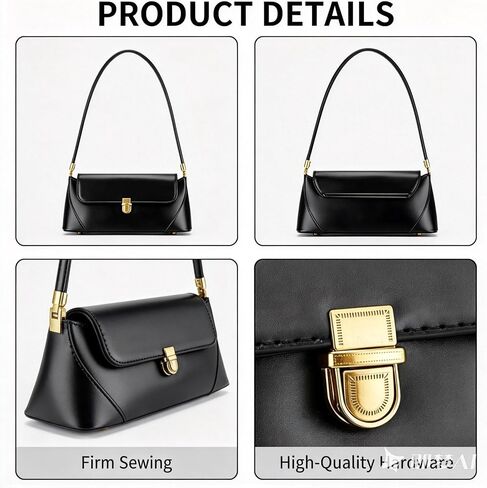Shoulder Bag for Women Vintage Retro Classic Small Purse 90s Y2K Hobo Tote Handbag Mini Clutch with Buckle Closure in Saudi Arabia