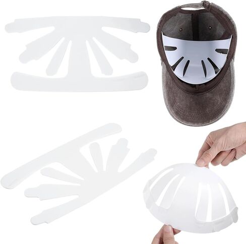 10Pcs Baseball Caps Inserts Shapers, White Plastic Card Hat Inner Support, Cap Fitter Inserts Felt Hat Sweat Liner, Universal Cap Inner Liner for Fitted Caps Ball Sports Caps in Saudi Arabia