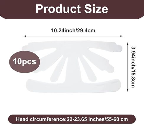 10Pcs Baseball Caps Inserts Shapers, White Plastic Card Hat Inner Support, Cap Fitter Inserts Felt Hat Sweat Liner, Universal Cap Inner Liner for Fitted Caps Ball Sports Caps in Saudi Arabia