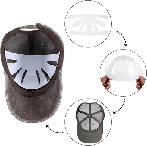 10Pcs Baseball Caps Inserts Shapers, White Plastic Card Hat Inner Support, Cap Fitter Inserts Felt Hat Sweat Liner, Universal Cap Inner Liner for Fitted Caps Ball Sports Caps in Saudi Arabia