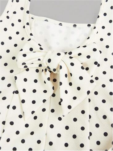 SHENHE Girl's Square Neck Sleeveless A Line Dress Bow Back Flare Hem Party Birthday Dress in Kuwait