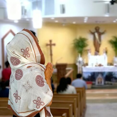 Church Veil 100% Cashmere, Catholic Women's Scarf for All Ages, Extra Large Chapel Worship Shawl, Seasonal Wrap in Saudi Arabia