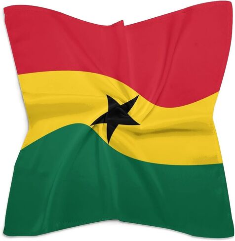 Ghana Flag Kerchief Square Silk Like Scarf Print Turban Bandanas Party Favor Scarf Headband Handkerchiefs in Saudi Arabia