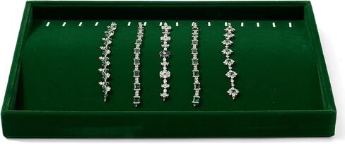 Green Velvet Jewelry Trays Stackable Jewelry Drawer Organizer Tray for Necklace Bracelets Rings Storage Display in Saudi Arabia