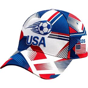 Cup Soccer Hat 2026, Retro Print Soccer Fan Baseball Cap, Adjustable Football Supporters Soccer Hat for Men Women in Kuwait