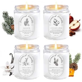 Scented Candle Gift Set, 4 Pack Soy Wax Scented Candles for Home – Lavender, Sage & Ponderosa Pine – Aromatherapy Candles for Relaxation, Stress Relief & Gifts for Women in Saudi Arabia