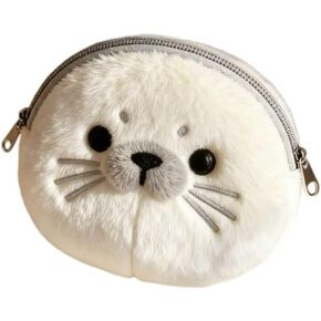 Cute Seal Coin Purse - Soft Plush Change Purse Keychain, Mini Wallet & Bag Charm for Women​ in Saudi Arabia