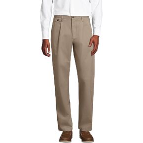 Lands' End Men's Comfort Waist Relaxed Fit Pleated Knockabout Chino Pants in Kuwait