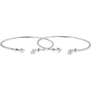 Better Jewelry Solid .925 Sterling Silver Small Fist Bangles, 1 pair in Saudi Arabia