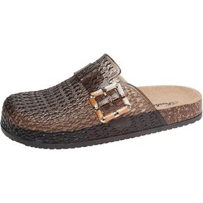 Jelly Clogs for Women Cork Footbed Buckle Jelly Sandals Slip On Transparent Breathable Jellies Shoes Closed Toe Mules Summer Lightweight Beach in Saudi Arabia