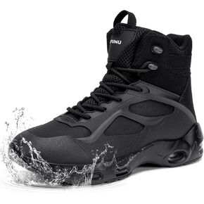 Military Tactical Boots for Women Wide Waterproof Non Slip Lightweight Hiking Combat Work Boots 6 Inch Side Zip Cushion Botas Tácticas Militares in Saudi Arabia