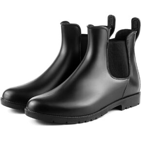Chelsea Rain Boots for Women and Men - 100% Waterproof Lower and Breathable Knit Ankle Boots - Lightweight Non-Slip Stylish Commuter Footwear - Easy Care Comfort in Saudi Arabia