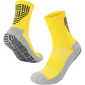 1/2/3 Pairs Men's Grip Soccer Socks for US 7-12.5, Anti-Slip Athletic Grippy Socks Non Slip Pads for Football in Saudi Arabia