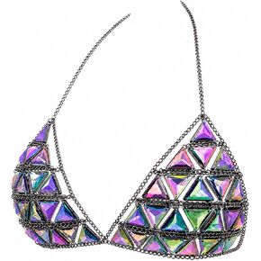 1-Piece Acrylic Body Chain, Adjustable Rave Top​ and Bikini Jewelry​ for Women, Festival​ & Beach Outfits in Saudi Arabia