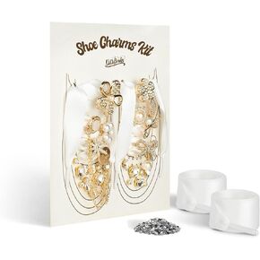 DoDoBeads Satin Shoe Laces for Sneakers with Shoe Charms Kit, White/Pink/Purple/Blue Ribbon Shoelaces with Decoration Charms in Saudi Arabia