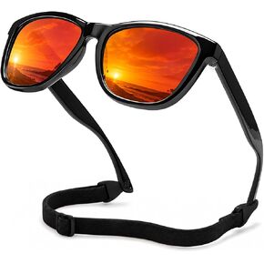SEKKAF Polarized Baby Sunglasses for Boys Girls with Strap,UV400 Flexible Sun Glasses Toddler Infant Newborn Age 0-24 Months in Saudi Arabia