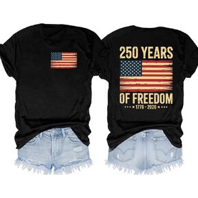 American 250 Shirt for Women: 250th Anniversary USA T-Shirt Outfits 4th of July in Saudi Arabia