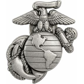 Officially Licensed US Marine Corps (USMC) Eagle, Globe & Anchor Lapel Pin | Perfect Veteran, Marine & Military Gift | Semper Fidelis | Pewter Finish | Old Dominion LLC in Kuwait