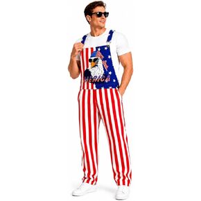 American Flag Overalls Men – Patriotic USA Denim Overalls for Men, 4th of July Bib Overall Jumpsuit in Saudi Arabia