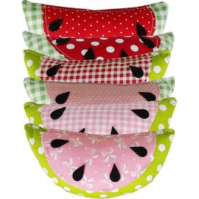 Baluue 6pcs Fabric Watermelon Artificial Fruit Decoration Set, Lifelike Fake Watermelon Home Décor for Rustic Tiered Tray and Birthday Party Display in Saudi Arabia