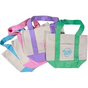 Set of 4 Trader Joe Mini Tote Bag Pastel Colors in Saudi Arabia