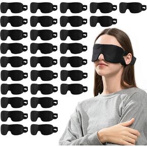 30 Pack Party Game Blindfolds, Disposable Blackout Sleep Masks Bulk for Men Women, Light Blocking Eye Mask for Team Building Adult Kids Activities Travel Sleeping in Saudi Arabia