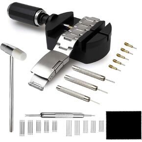 52 Pcs Watch Link Removal Kit,Watch Repair Kit,For Watch Bracelet Adjustment And Replacement And Resizing,With Pin Remover Punch, Watch Band Adjusting Tool,20 Replacement Pins & 20 Spring Bars in Saudi Arabia