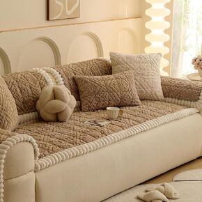 Plush Couch Cover for Dogs – Non Slip Pet Sofa Protector, Ultra Soft Washable Couch Cover for Pets, Anti-Slip Backing Furniture Protector for Cats & Dogs, Fits Standard & L-Shape Sofas (Only 1PC) in Saudi Arabia