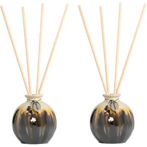 180ml 2 Pcs Reed Diffuser Bottles Empty with Hanging Ornament and 20 Diffuser Sticks, Aroma Bottle for Home Fragrance, Essential Oils, Room Decor Gift (Blue) in Saudi Arabia