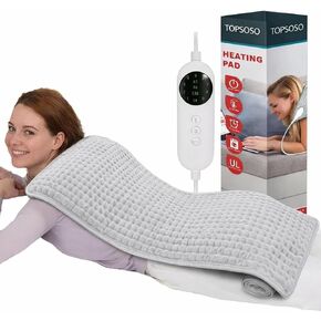 Large Heating Pad, 21"x41" Extra Large Heating Pad for Back Pain Relief Electric Heating for Period Cramps Shoulders Pain Relief Moist/Dry Heat 10 Heat Setting Auto Shut Off Gift for Women Men in Saudi Arabia