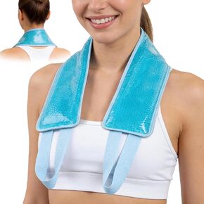 NEWGO Ice Pack for Neck Pain Relief, FSA Eligible, Neck Ice Pack Wrap for Cervical Pain Relief, Office Pressure, Sports Injuries, Swelling - 24.8" x 4.13" in Saudi Arabia