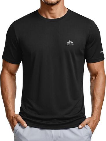 ASPO Men's Moisture Wicking Workout Shirt Lightweight Athletic T-Shirts Quick Dry Gym Short Sleeve for Running Tennis in Saudi Arabia