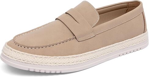 NEWBELLA Men's Slip-On Penny Loafer, Casual Dress Business Shoe, Breathable Lightweight with Cushioned Insole in Kuwait
