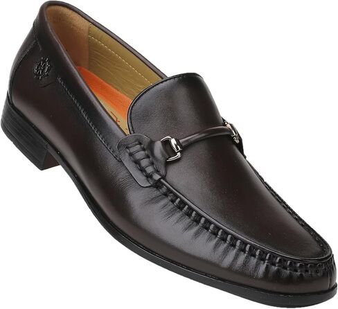 Leather Dress Shoes for Men in Genuine Leather, Luxury Classic Moc-Toe Penny Bit Slip-On Loafers for Men in Saudi Arabia