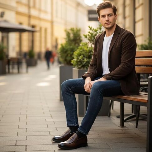 Battle Men Men's Invisible Height Increasing Loafers-Black Slip-on Lightweight Casual Penny Loafer- 2 Inches Taller in Saudi Arabia