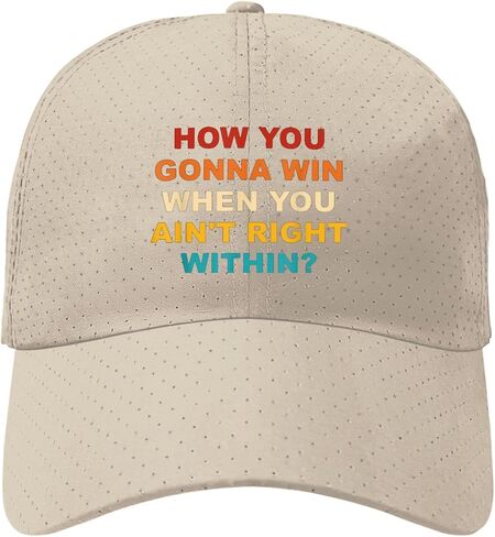 How You Gonna Win When You Ain't Right Within? Hats for Son Low Profile Washed in Kuwait