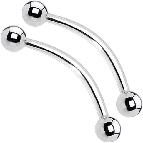 Snake Eyes Tongue Ring Piercing 16G 14mm Surgical Steel in Saudi Arabia