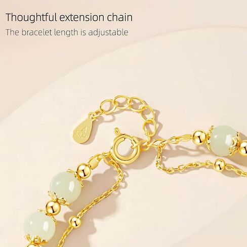 Women Double Circle beads Bracelet with Lucky Koi Fish Pi An Kou Green Jade & Red Agate Beads, Adjustable 8.6 Inches Chinese Style Bracelet, Elegant Gift for Birthday, Christmas in Saudi Arabia