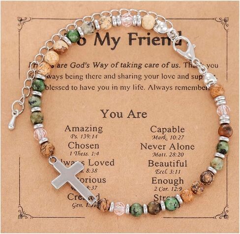 Kivosliviz Christian Cross Bracelet for Women Graduation Gifts for Teens Confirmation Baptism Gifts Unique Gift for Friends Daughter Mom Sister in Christ Birthday Christmas in Kuwait