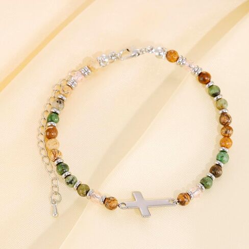 Kivosliviz Christian Cross Bracelet for Women Graduation Gifts for Teens Confirmation Baptism Gifts Unique Gift for Friends Daughter Mom Sister in Christ Birthday Christmas in Kuwait