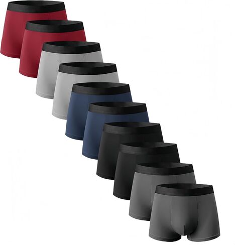 DIKOCO Men's Stretch Boxer Briefs 10 Pack Men's Trunk Underwear Safer Nuts Boxers Brief Underwear in Saudi Arabia